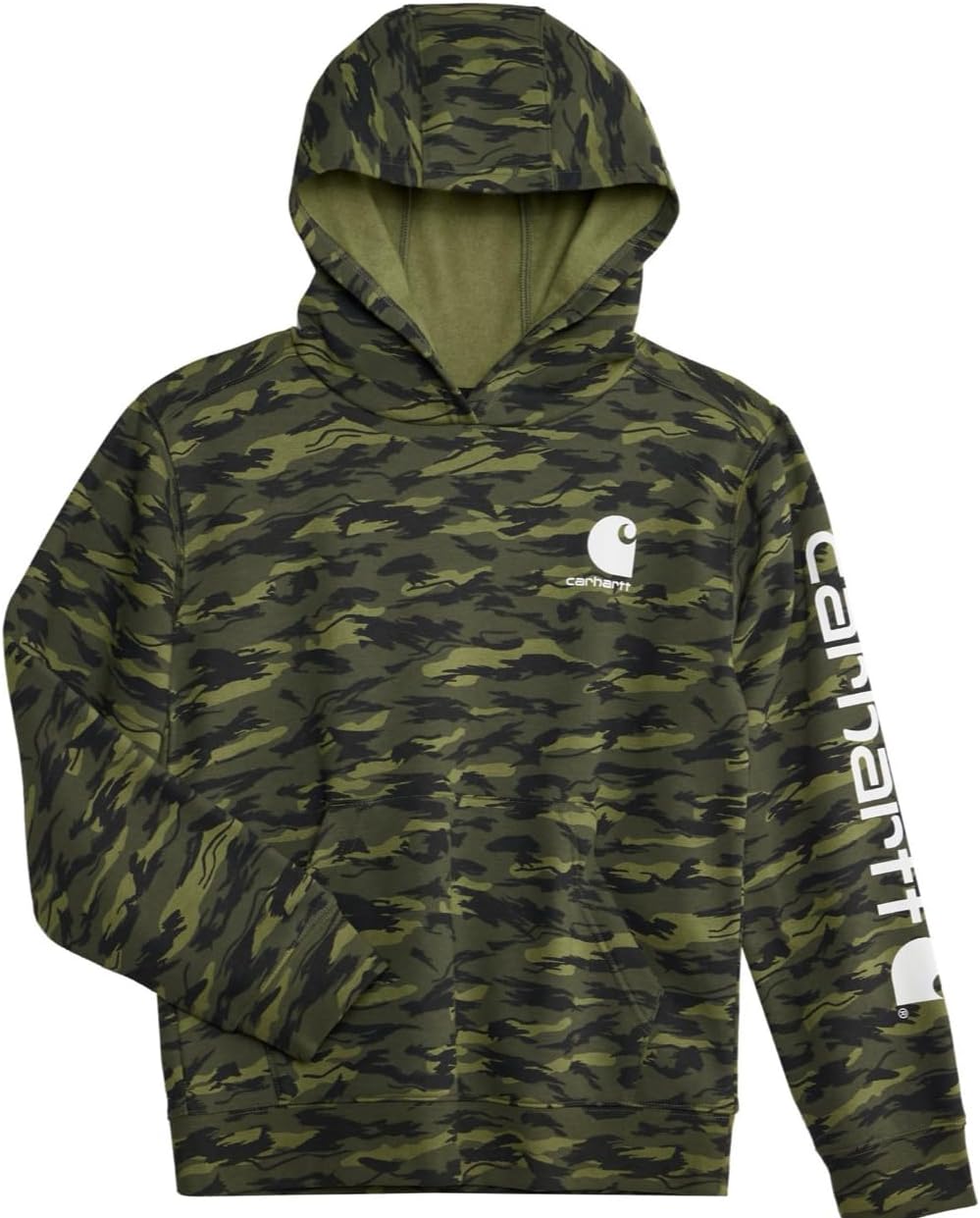 Carhartt Big Boys Youth Long-Sleeve Camo Graphic Sweatshirt, Camo Print - Youth Large 14/16